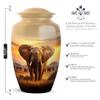 Remembrate Elephant Small Urns for Human Ashes Adult Male 10 Inch, 4 Keepsake Set - Sunrise Urn for Adult Female Ashes - Field Memorial Burial Urns for Cremated Remains - Memorial Large Urn view 3