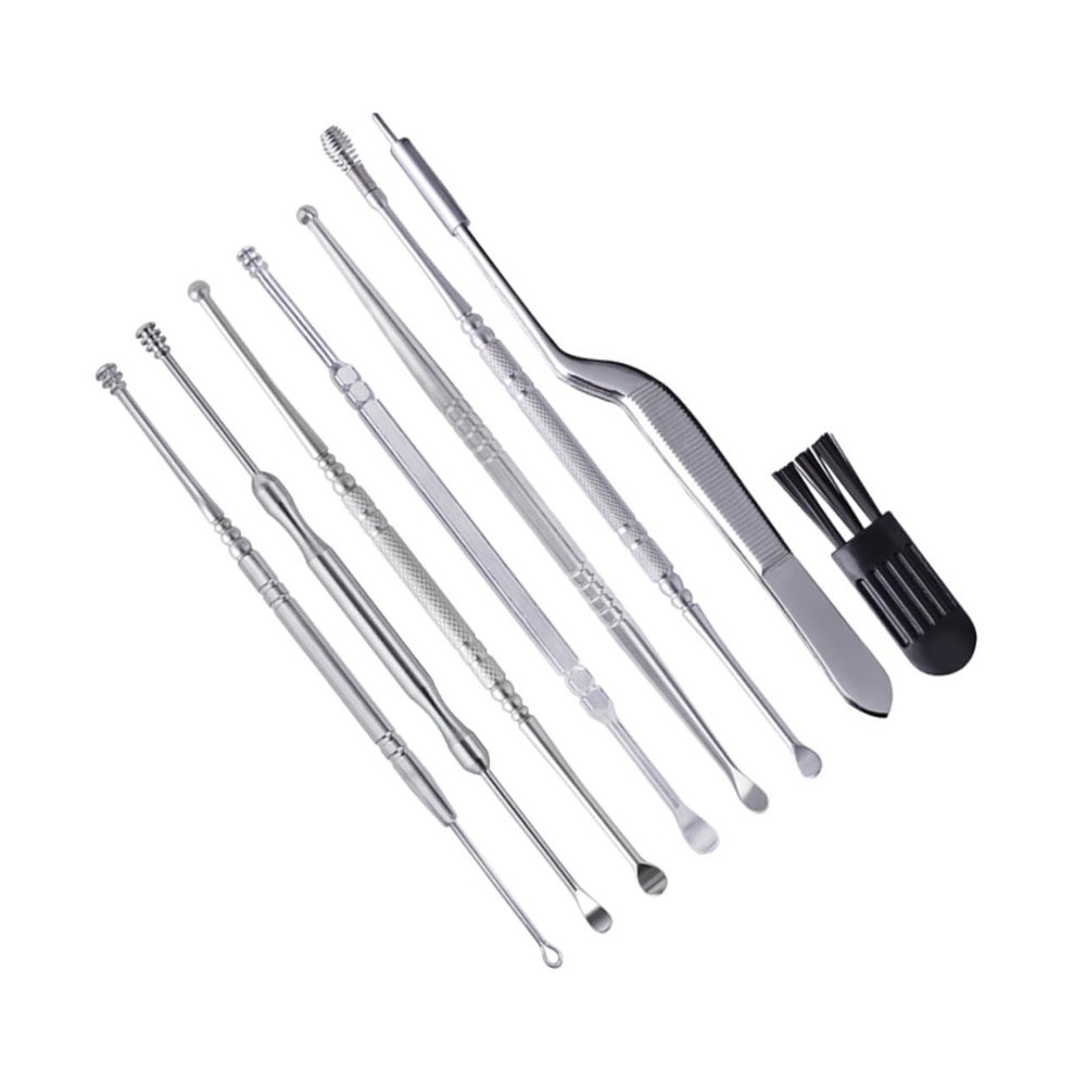 NIYANGLE 7-Piece Stainless Steel Ear Spoon Set Ear Wax Removal Tools for Safe and Effective for Home Use and Travel