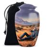 Casketique Cowboy Funeral Urns for Adult Male - Large Purple Burial Urn for Ashes for Women - Cremation Urn - Memorial Urns for Human Ashes Adult Female - 10 Inch view 1