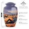Casketique Cowboy Funeral Urns for Adult Male - Large Purple Burial Urn for Ashes for Women - Cremation Urn - Memorial Urns for Human Ashes Adult Female - 10 Inch view 2