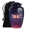 Casketique Dragonfly Cremation Urns for Adult Ashes Male - Large Purple Burial Urn for Ashes for Women - Memorial Urns for Adult Male - Purple Funeral Urn for Mom and Dad - 10 Inch view 1