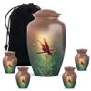 Casketique Dragonfly Cremation Urns for Adult Ashes Women 1 Large 4 Keepsake - Brown Memorial Funeral Urns for Adult Male - Green Burial Urn for Ashes for Women - 10 & 3 Inch Combo view 1