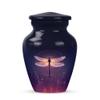 Casketique Dragonfly Montmartre Burial Urns for Human Ashes Adult Male 1 Large 4 Keepsake - Purple Funeral Urns for Adult Male - Funeral Urn for Ashes for Women - 10 & 3 Inch Combo view 2