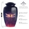 Casketique Dragonfly Montmartre Burial Urns for Human Ashes Adult Male 1 Large 4 Keepsake - Purple Funeral Urns for Adult Male - Funeral Urn for Ashes for Women - 10 & 3 Inch Combo view 3