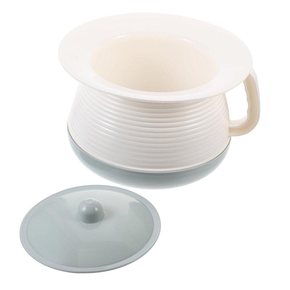 HAKIDZEL Portable Bedpan with Lid Thickened Spittoon Urinal Pot for Adults and Children Handheld Urinal Pan for Home and Travel Use Convenient Night Toilet