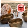 Abaodam Handcrafted Tibetan Singing Bowl Storage Bag Meditation Bowl Holder Carrying Strap Sturdy Sound Therapy Case for Yoga and Mindfulness Random Color view 3