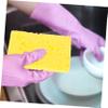 NIYANGLE 10Pcs Natural Pulp Cleaning Sponges Reusable Kitchen Scrubbers for Efficient Dish Washing Versatile Household Use for Pans Bowls and Cups view 3