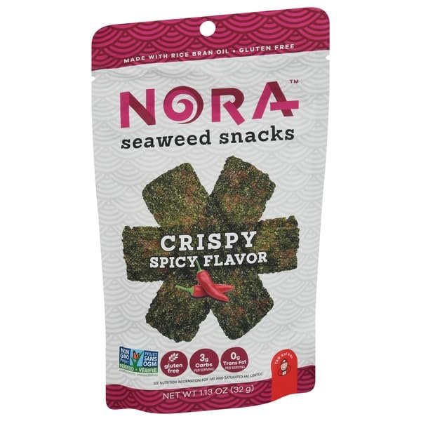 Nora, Seaweed Snacks Spicy Flavor Crispy, 1.13 Ounce