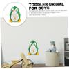 Gogogmee Penguin Shaped Potty Training Urinal for Boys Wall Mounted Urinal with Suction Cups Height Easy to Clean Fun Rotating Water Wheel for Home and Kindergarten view 2