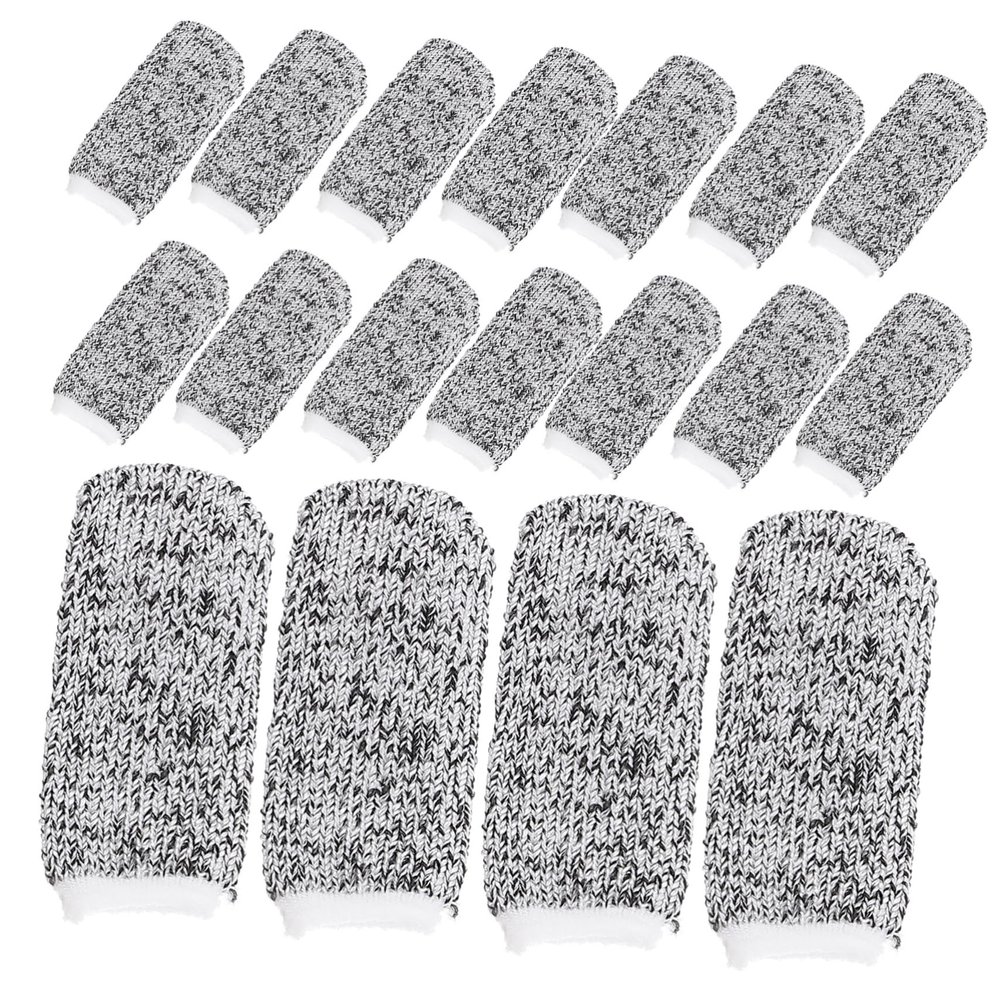 PRETYZOOM 60pcs Cut-Resistant Finger Cots for DIY Crochet Kitchen Sculpture Work Gel Finger Sleeves Thumb Protectors