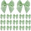 Peotclola Sagegreen Satin Ribbon Bows 2.5" Self-Adhesive Gift Wrap Bows with Double-Sided Tape for Gift Wrapping, Wedding Decor, Birthday Presents, Party Decor,DIY Crafts, Baby Shower,Christmas,50 PCs view 1