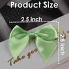 Peotclola Sagegreen Satin Ribbon Bows 2.5" Self-Adhesive Gift Wrap Bows with Double-Sided Tape for Gift Wrapping, Wedding Decor, Birthday Presents, Party Decor,DIY Crafts, Baby Shower,Christmas,50 PCs view 3