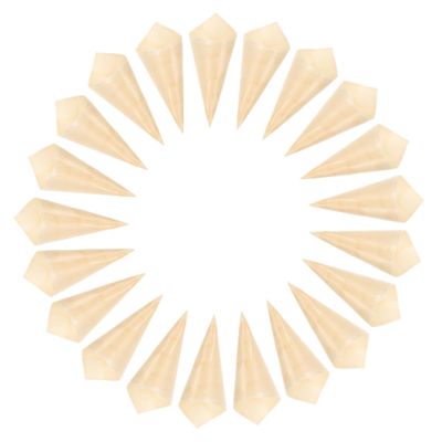 Cabilock 50pcs Wooden Veneer Roll Ice Cream Cones Serving Cone Cones Cup for Party Candy Cones Appetizer Cones Ice Cream Cone Base Food Cone Wood Cone Ice Cream Cone Decor Light Brown