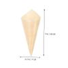 Cabilock 50pcs Wooden Veneer Roll Ice Cream Cones Serving Cone Cones Cup for Party Candy Cones Appetizer Cones Ice Cream Cone Base Food Cone Wood Cone Ice Cream Cone Decor Light Brown view 2