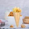Cabilock 50pcs Wooden Veneer Roll Ice Cream Cones Serving Cone Cones Cup for Party Candy Cones Appetizer Cones Ice Cream Cone Base Food Cone Wood Cone Ice Cream Cone Decor Light Brown view 4