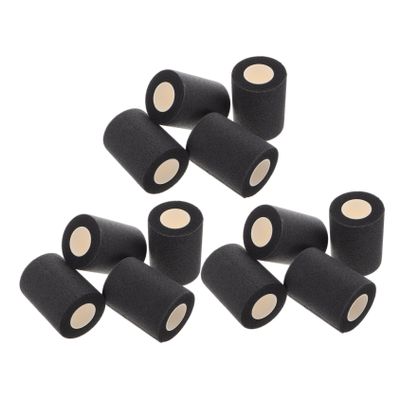 TOBBOMEY 12pcs Elastic Skin Film Underwrap Sports Tape for Ankle Elbow Knees and Hair Compression Bandage for Athletes Black