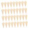 HEALLILY 50pcs Disposable Wood Cones for Parties Ice Cream Cone Cups for Candy and Snack Packing Lightweight and Convenient Design view 1