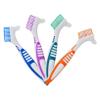 LOLIPPYY Double-Sided Denture Cleaning Brush Set 4-Piece Portable Teeth Brush for Daily Care Hard Bristled Toothbrush for False Teeth Multifunctional Deep Cleaning Tool view 1