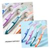 LOLIPPYY Double-Sided Denture Cleaning Brush Set 4-Piece Portable Teeth Brush for Daily Care Hard Bristled Toothbrush for False Teeth Multifunctional Deep Cleaning Tool view 3