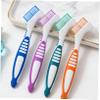 LOLIPPYY Double-Sided Denture Cleaning Brush Set 4-Piece Portable Teeth Brush for Daily Care Hard Bristled Toothbrush for False Teeth Multifunctional Deep Cleaning Tool view 4