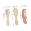 CORHAD 1Set Grooming Brush Set Hair Brush Kit for Scalp Scrubber Soft Bristle Brush and Flat Comb for Newborn Bathing and Hair Care view 2