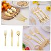 FUNOMOCYA 1 set Party Cutlery Disposable Plastic Silverware Kit with Forks Spoons and Cutters for Weddings Parties and Everyday Use Versatile and Sturdy Utensils view 4