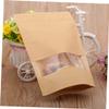 GLEAVI 100pcs Self Sealing Food Pouch Paper Stand Up Storage Bags for Dried Fruits Nuts and More and for Organizing Home Office and Retail view 2