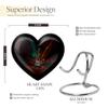 Remembrate Guitar Heart Urns for Adult Mom & Dad - Keepsake Urns for Adult Ashes - Funeral Small Urn for Women - Burial Urn with Stand (3 Inch) view 2