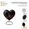 Remembrate Guitar Heart Urns for Adult Mom & Dad - Keepsake Urns for Adult Ashes - Funeral Small Urn for Women - Burial Urn with Stand (3 Inch) view 3