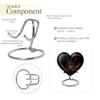 Remembrate Guitar Heart Urns for Adult Mom & Dad - Keepsake Urns for Adult Ashes - Funeral Small Urn for Women - Burial Urn with Stand (3 Inch) view 4