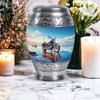 Casketique Motorcycle Cremation Urn for Ashes for Women - Large Blue Funeral Urns for Adult Male - Beach Memorial Urns for Mom Dad - Funeral Urn for Human Ashes 10 Inch view 4