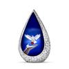 Remembrate Dove Bird Small Urns for Human Ashes Adult Man 3 Inch - Red Rose Memorial Urn for Ashes Adult Female and Male - Cremation Urns for Men - Blue Drop Burial Urn - Memorial Funeral Gift view 1