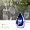 Remembrate Dove Bird Small Urns for Human Ashes Adult Man 3 Inch - Red Rose Memorial Urn for Ashes Adult Female and Male - Cremation Urns for Men - Blue Drop Burial Urn - Memorial Funeral Gift view 3
