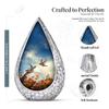 Remembrate Humming Bird Burial Small Urns for Adult Male Female Ashes - Straight Drop Blue Sky Handcrafted Cremation Urn for Human Ashes - Remembrance Gift for Loss - Funeral Cremains Holder (3 Inch) view 2