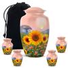Casketique Sunflower Cremation Urns for Adult Ashes Male - Burial Urn for Ashes for Women 1 Large 4 Keepsake - Memorial Urns for Adult Male - Funeral Urn for Mom and Dad -3 & 10 Inch view 1