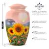 Casketique Sunflower Cremation Urns for Adult Ashes Male - Burial Urn for Ashes for Women 1 Large 4 Keepsake - Memorial Urns for Adult Male - Funeral Urn for Mom and Dad -3 & 10 Inch view 3