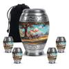 Casketique Motorcycle Cremation Urn for Ashes for Women - Memorial Urns for Adult Male Ashes 1 Large 4 Keepsake - Burial Urn for Mom - Funeral Urns for Adult Male - 3 & 10 Inch view 1