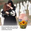 Casketique Sunflower Funeral Urns for Adult Ashes Men - Large Pink Cremation Urns for Adult Ashes Women - Decorative Flower Memorial Ash Container - 10 Inch view 3