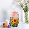 Casketique Sunflower Funeral Urns for Adult Ashes Men - Large Pink Cremation Urns for Adult Ashes Women - Decorative Flower Memorial Ash Container - 10 Inch view 4