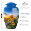 Casketique Sunflower Urns for Human Ashes Adult Man 1 Large 4 Keepsake - Urn for Ashes for Women - Burial Urn for Adult Male - Memorial Ash Container for Human - 3 & 10 Inch view 3