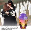 Casketique Sunflower Funeral Urns for Adult Male - Large Purple Burial Urn for Ashes for Women - Decorative Flower Memorial Funeral Ash Container for Human Ashes - 10 Inch view 3
