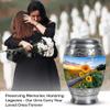 Casketique Sunflower Burial Urns for Human Ashes Adult Man - Cremation Urn for Adult 1 Large 4 Keepsake - Memorial Burial Urn for Ashes for Women - Funeral Urns for Mom and Dad -3 & 10 Inch view 3