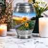 Casketique Sunflower Burial Urns for Human Ashes Adult Man - Cremation Urn for Adult 1 Large 4 Keepsake - Memorial Burial Urn for Ashes for Women - Funeral Urns for Mom and Dad -3 & 10 Inch view 4