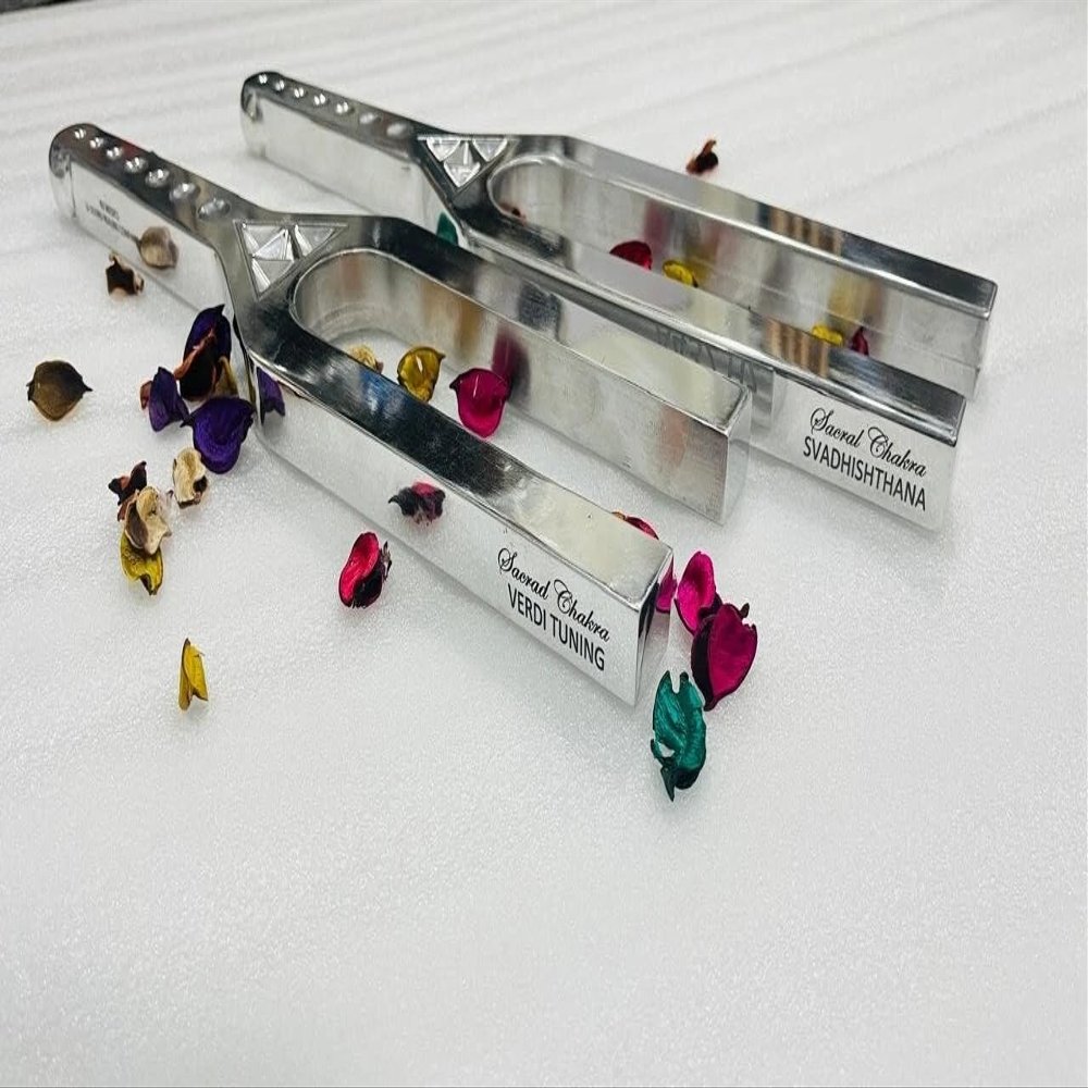 Sound Healing Tuning Fork Set, Chakra Frequencies B243hz and 528hz, Meditation and Energy Tool