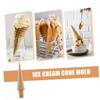 HEALSOPTHY 3pcs Ice Cream Cone Molds Multi-function Dessert Rollers for Homemade Treats for Family Gatherings and Creative Baking Activities view 3