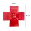 5-Layer creative explosion gift box, gift wrap box. Creating a 5-Layer of various gifts by yourself. An ideal, mysterious self-made gift for birthday, Christmas and anniversaries. (Red, Square) view 2