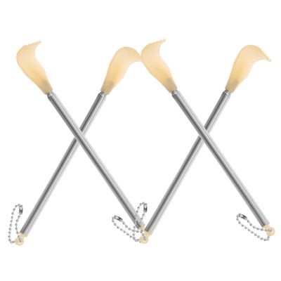 BESTYASH 4pcs Retractable Back Scratcher Set Portable Stainless Steel Claw Back Massager Handy Extendable Scratcher for Itching Relief for Home and Travel