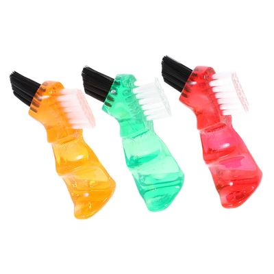 GANAZONO 3Pcs Double Head Household Cleaning Brush Multi Functional Oral Care Tool for Full Partial Dentures Durable Fine Bristle Design