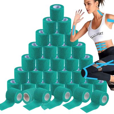 40 Pack Self Adhesive Bandage Wrap Bulk 2 Inch x 5 Yards Cohesive Bandage,Vet Wrap Breathable Elastic Self-Adherent Tape for Stretch Athletic Sports Wrist Ankle Dogs Pet Vet Wrap