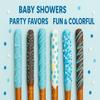 Chocolate Coated Blue Pretzel Rods Assorted Toppings Bulk 50 Pack Individually Wrapped Baby Shower Favors, Party Treats, Candy Table Snacks view 2